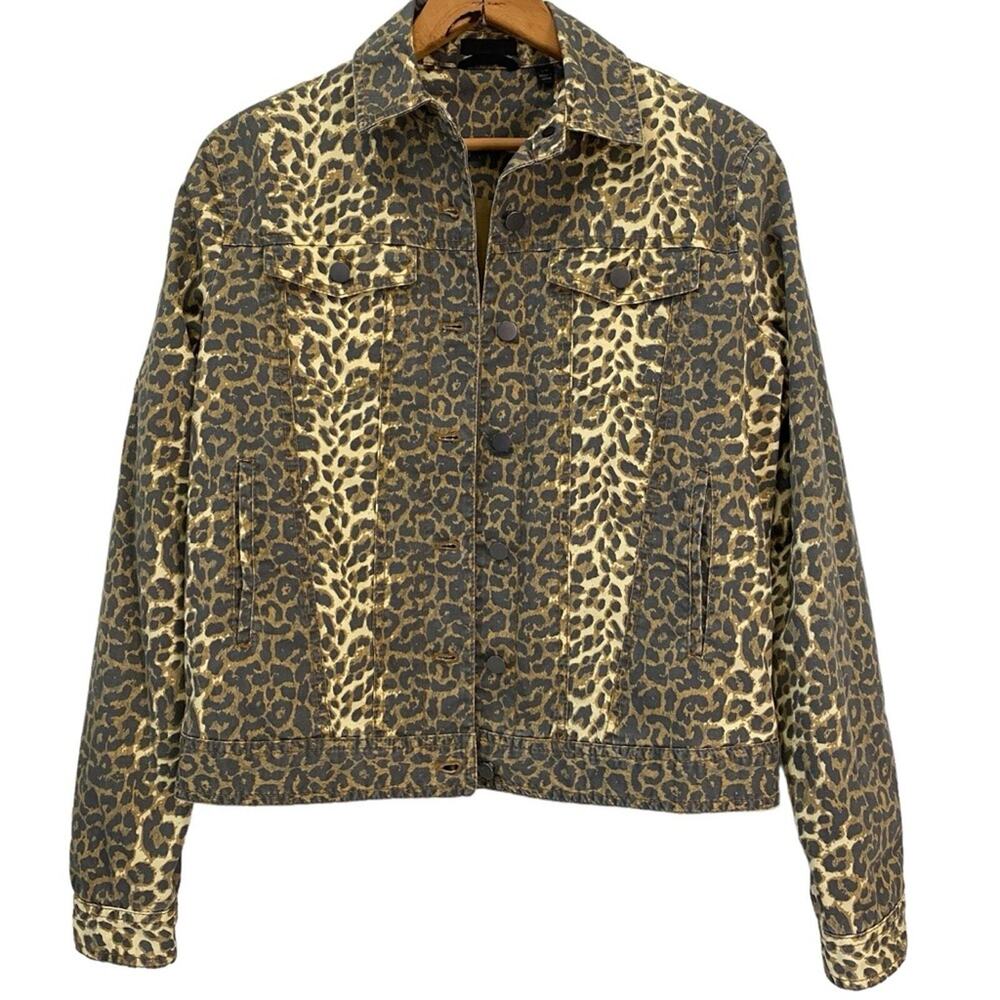 ATM Anthony Thomas Melillo Leopard Print Jacket Button Front Closure Luxe Small - Picture 2 of 11